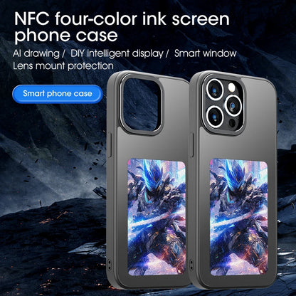 Eink Screen Smart NFC Phone Case for  15 14 13 Pro Max DIY E Ink Back Display Protection Case Free Case